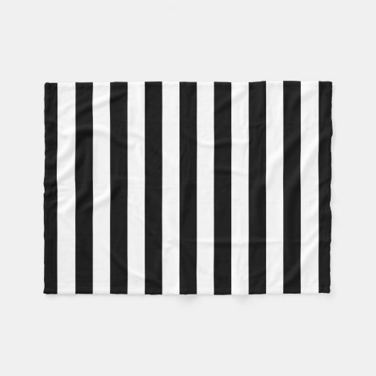 Schwarz-Weiß-Streifen Fleecedecke (Vorderseite (Horizontal))