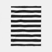 Schwarz-Weiß-Streifen Fleecedecke (Vorderseite)