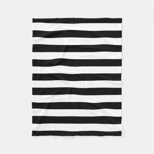 Schwarz-Weiß-Streifen Fleecedecke (Vorderseite)