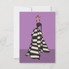 Schwarz/Weiß Streifen Frauenfarbenkarte