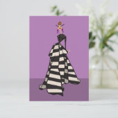 Schwarz/Weiß Streifen Frauenfarbenkarte (Stehend Vorderseite)