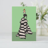 Schwarz/Weiß Streifen Frauenfarbenkarte (Stehend Vorderseite)