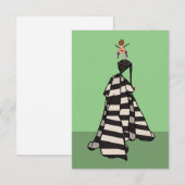 Schwarz/Weiß Streifen Frauenfarbenkarte (Vorne/Hinten)