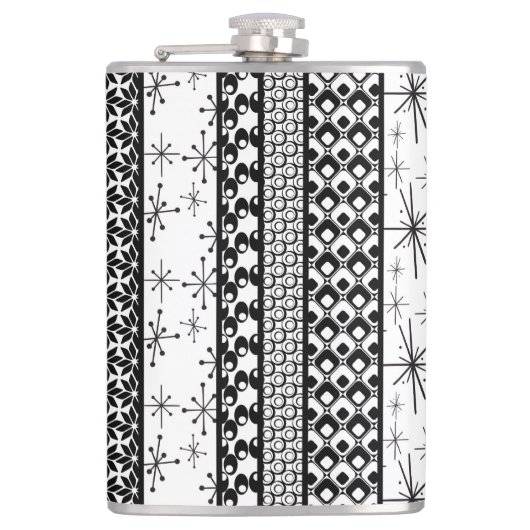 Schwarz-Weiß-Streifen für das hintere Muster 1 Flachmann (Vorderseite)