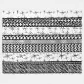 Schwarz-Weiß-Streifen für das hintere Muster 1 Fleecedecke (Vorderseite (Horizontal))