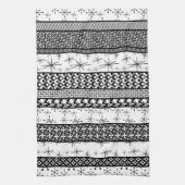 Schwarz-Weiß-Streifen für das hintere Muster 1 Küchentuch (Vertikal)