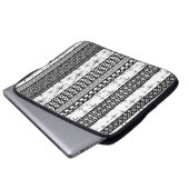 Schwarz-Weiß-Streifen für das hintere Muster 1 Laptopschutzhülle (Vorne Knopf)