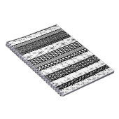 Schwarz-Weiß-Streifen für das hintere Muster 1 Notizblock (Rechte Seite)