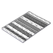 Schwarz-Weiß-Streifen für das hintere Muster 1 Notizblock (Linke Seite)