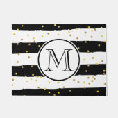 Schwarz-Weiß-Streifen Fußmatte (Vorderseite)