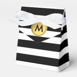 Schwarz-Weiß-Streifen-Gastgeschenk-Box Geschenkschachtel
