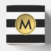 Schwarz-Weiß-Streifen-Gastgeschenk-Box Geschenkschachtel (Oben)