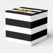 Schwarz-Weiß-Streifen-Gastgeschenk-Box Geschenkschachtel (Rückseite)