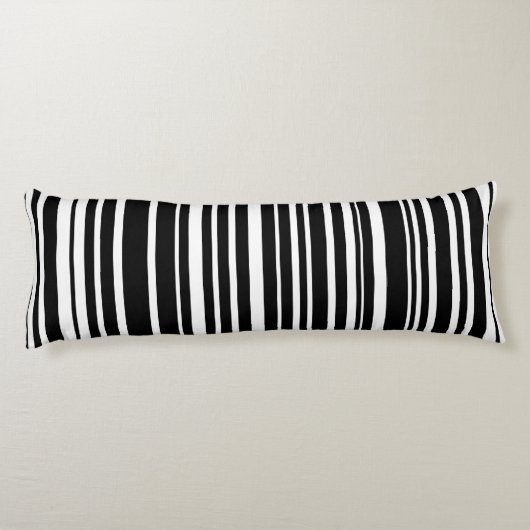 Schwarz-Weiß-Streifen Gemustert Seitenschläferkissen (Rückseite)