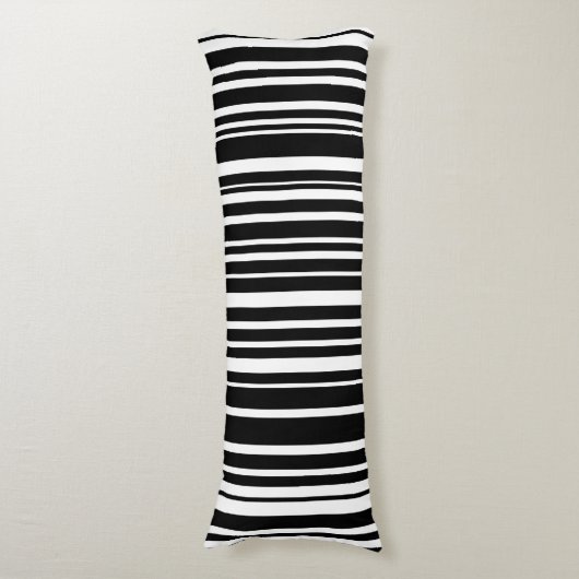 Schwarz-Weiß-Streifen Gemustert Seitenschläferkissen (Vorderseite Vertikal)