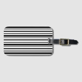 Schwarz-Weiß-Streifen Gepäckanhänger (Vorderseite (Horizontal))