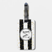 Schwarz-Weiß-Streifen Gepäckanhänger (Rückseite vertikal)