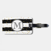 Schwarz-Weiß-Streifen Gepäckanhänger (Rückseite horizontal)