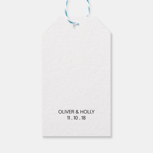 Schwarz-Weiß-Streifen Geschenkanhänger (Rückseite)