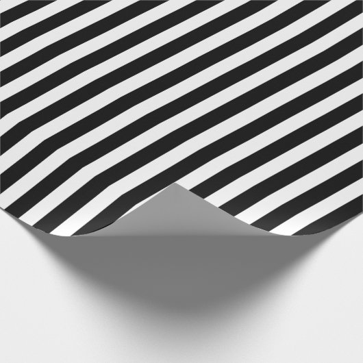 Schwarz-Weiß-Streifen Geschenkpapier (Ecke)