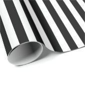 Schwarz-Weiß-Streifen Geschenkpapier (Rolleneckpunkt)
