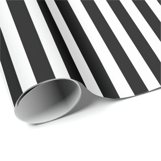 Schwarz-Weiß-Streifen Geschenkpapier (Rolleneckpunkt)