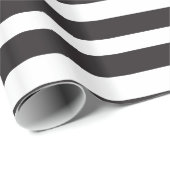 Schwarz-Weiß-Streifen Geschenkpapier (Rolleneckpunkt)