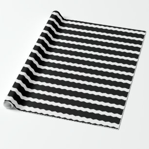 Schwarz-Weiß-Streifen Geschenkpapier