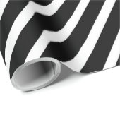 Schwarz-Weiß-Streifen Geschenkpapier (Rolleneckpunkt)