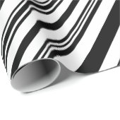 Schwarz-Weiß-Streifen Geschenkpapier (Rolleneckpunkt)