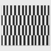 Schwarz-Weiß-Streifen Geschenkpapier (Flach)