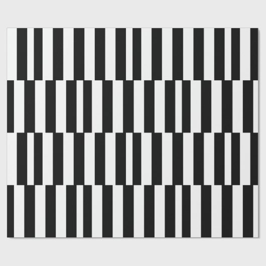 Schwarz-Weiß-Streifen Geschenkpapier (Flach)