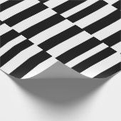 Schwarz-Weiß-Streifen Geschenkpapier (Ecke)