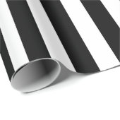 Schwarz-Weiß-Streifen Geschenkpapier (Rolleneckpunkt)