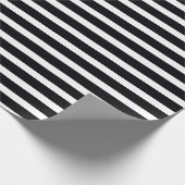 Schwarz-Weiß-Streifen Geschenkpapier (Ecke)