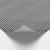 Schwarz-Weiß-Streifen Geschenkpapier (Ecke)