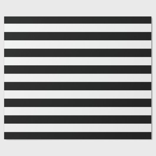 Schwarz-Weiß-Streifen Geschenkpapier (Flach)
