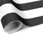 Schwarz-Weiß-Streifen Geschenkpapier (Rolleneckpunkt)