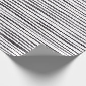 Schwarz-Weiß-Streifen Geschenkpapier (Ecke)