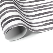 Schwarz-Weiß-Streifen Geschenkpapier (Rolleneckpunkt)