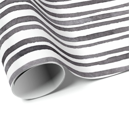 Schwarz-Weiß-Streifen Geschenkpapier (Rolleneckpunkt)