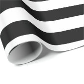 Schwarz-Weiß-Streifen Geschenkpapier (Rolleneckpunkt)