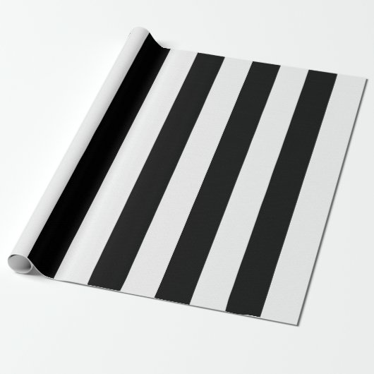 Schwarz-Weiß-Streifen Geschenkpapier (Ungerollt)