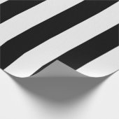 Schwarz-Weiß-Streifen Geschenkpapier (Ecke)