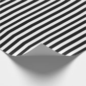 Schwarz-Weiß-Streifen Geschenkpapier (Ecke)