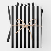 Schwarz-Weiß-Streifen Geschenkpapier Set (Beispiel)