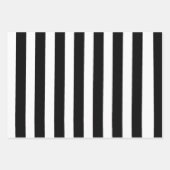 Schwarz-Weiß-Streifen Geschenkpapier Set (Vorderseite 2)