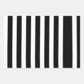 Schwarz-Weiß-Streifen Geschenkpapier Set (Vorderseite)