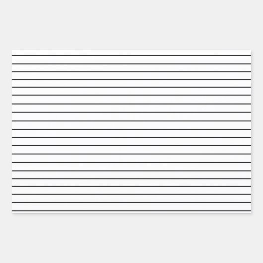 Schwarz-Weiß-Streifen Geschenkpapier Set (Vorderseite 2)
