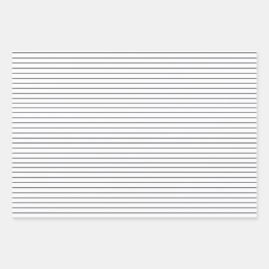 Schwarz-Weiß-Streifen Geschenkpapier Set (Vorderseite 3)